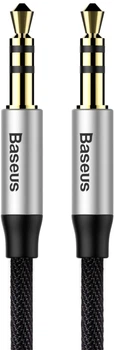 Кабель Baseus Yiven Audio Cable M30 1 м Silver/Black (CAM30-BS1)