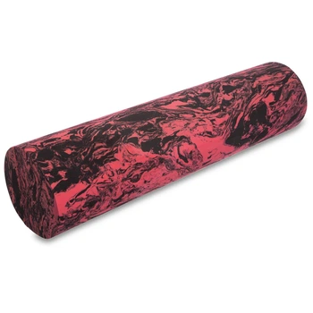 Массажный ролик роллер гладкий Foam Roller Zelart 60x15 см FI-1734 Red-Black