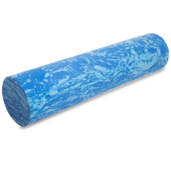 Массажный ролик роллер гладкий Foam Roller Zelart 60x15 см FI-1734 Blue