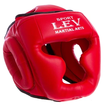 Шлем боксерский с полной защитой Lev Heroe 4294 размер M Red