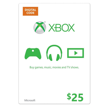Электронный код Xbox Live / Gift Card пополнение бумажника счета своего аккаунта на сумму 25 usd US-регион