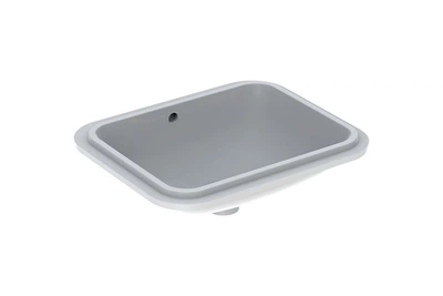 Geberit VARIFORM умывальник под столешницу, прямоугольной формы, 45*44см, с переливом, глазурованный снизу (500.761.01.2)