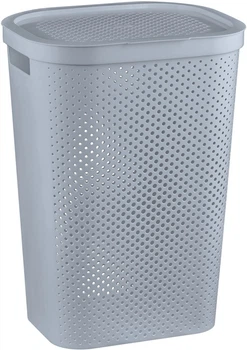 Кошик для білизни Curver Infinity 231007 60 л Білий (4754cur-сірий)