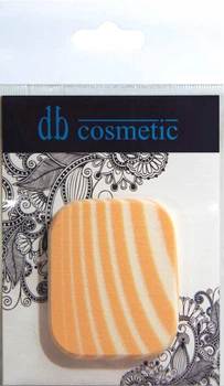 Спонж db Cosmetic №989 прорезиненный Прямоугольник полосы Бежевый (8026816899890)