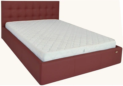 Кровать Chester Comfort 140 х 190 см Fly 2223 С подъемным механизмом и нишей для белья Бордовый