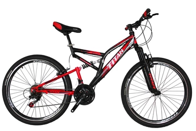 Горный велосипед двухподвесник Titan Ghost 26" Черно-красный
