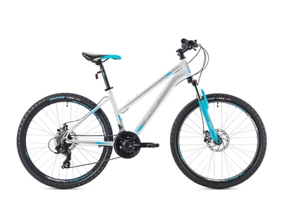 Велосипед Spelli SX-2000 26″ lady (рама 16", женский, белый/бирюзовый/серый)