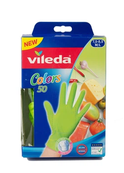 Набор одноразовых перчаток (50шт) Vileda M/L Салатовый H2-440072