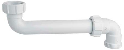 Патрубок пластиковий для сифона до мийки McALPINE HC13 1 1/2 х 1 1/2 х 275 мм кутовий (5036484009067)