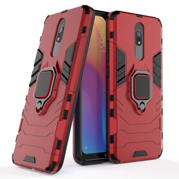 Чехол Iron Ring для Xiaomi Redmi 8 бампер противоударный с подставкой Red Без бренда