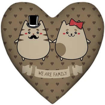 Подушка серце We are family 37x37 см