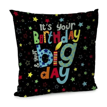 Подушка диванна з оксамиту Birthday 45x45 см