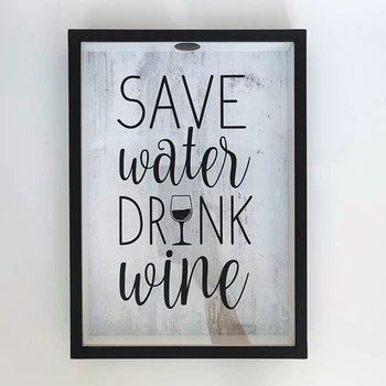 Копилка для винных пробок Save water drink wine 30,5х21,5х4 см