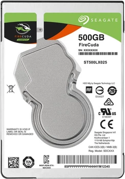 Накопитель HDD 2.5" SATA 500GB Seagate FireCuda 5400rpm 128MB (ST500LX025)