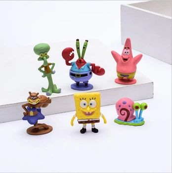 Ігровий набір SpongeBob 6 фігурок Губка Боб Квадратні Штани - Сквідвард - Пан Крабс - Геррі - Сенді - Патрік