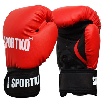 Боксерские перчатки Sportko ПД1 16 oz красные