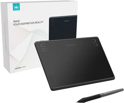 Графический планшет Huion с поддержкой Android 8192 уровня давления и 4 настраиваемыми клавишами черный
