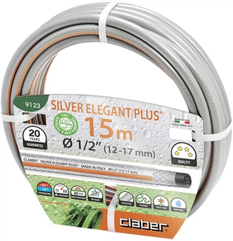 Шланг поливочный Claber Silver Elegant Plus 1/2" 15 м Серый (91230000)