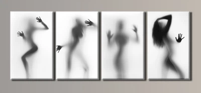 Модульная картина на холсте Holst Art из 4-х частей Женский силуэт 54х140 см