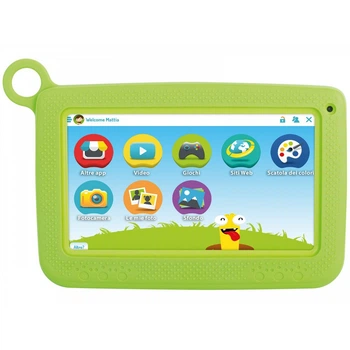 Детский планшет с родительским контролем Trevi Kidtab 7 S02 7"IPS Android 7+чехол-поставка Green
