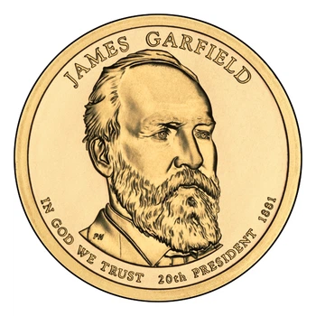 Монета США 1 доллар 2011 P «20-й Президент Джеймс Гарфилд» UNC (KM#502)