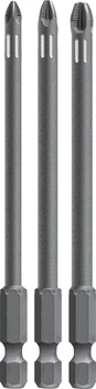 Набор торсионных бит KWB, PZ1, PZ2, PZ3, 3 шт (123140)