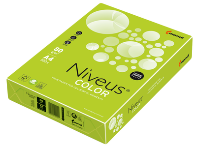 Папір офісний Niveus A4 80 г/м2 інтенсив 500 аркушів Лайм (9003974460673)