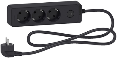 Сетевой удлинитель Schneider 3 розетки 1.5 м Black (ST9431B)