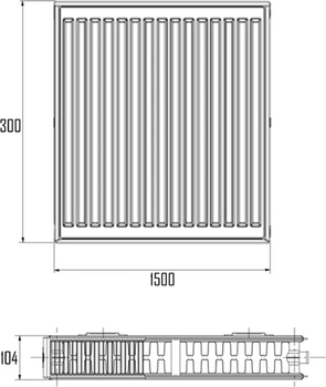 Радиатор стальной Aquatronic 22-К 500 х 1500 боковой