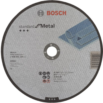Отрезной круг Bosch Standard по металлу 230х3 мм, прямой (2608603168)