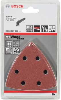 Шліфувальні аркуші Bosch Red Wood Top Gop/Pmf 93 мм 10 шт. (2608607540)
