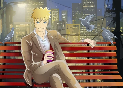 Картина Gee! Naruto Наруто на лавочке 60x40 NU 09.045