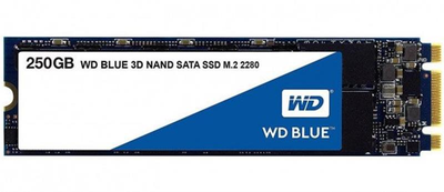 Накопичувач SSD 250GB WD Blue M. 2 2280 SATAIII 3D TLC (WDS250G2B0B)