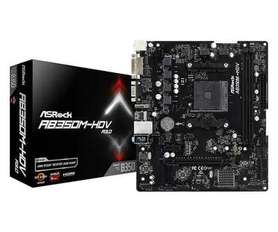 Материнская плата ASRock AB350M-HDV R3.0 Socket AM4