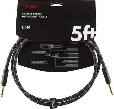 Инструментальный кабель Fender Cable Deluxe Series 5 ft 1.5 м Black Tweed (228420)