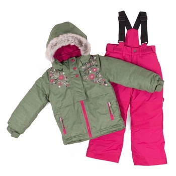 Зимовий термокомплект Peluche&Tartine F18M64EF-Khaki_Berry хакі з малиновим 102 - 112 см (F18M64EF-Khaki_Berry-4)