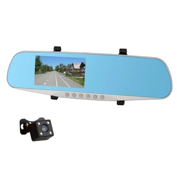 Видеорегистратор ATRiX JS-X5000 4.3" Full HD SMART MIRROR Dual Cam silver