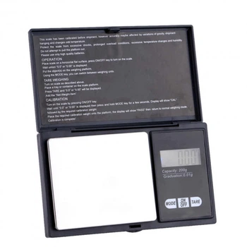 Весы электронные NOTEBOOK Digital Scale Professional - mini карманные на 200 г черный