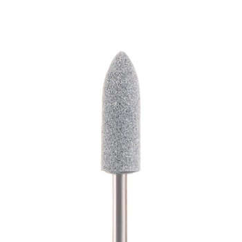 Фреза корундова Nail Drill для манікюру і педикюру (Куля, велика видовжена) 45-3, діаметр 6 мм, сіра