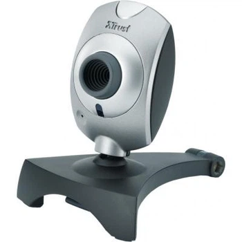 Веб-камера для онлайн общения по Скайпу, Вайберу и т. д. Trust Primo Webcam с встроенным микрофоном и авторегулировкой Серый