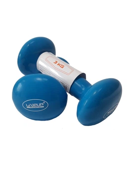Гантелі вінілові пара LiveUp VINYL DUMBBELL EGG HEAD 2x3кг (LS2001-3)