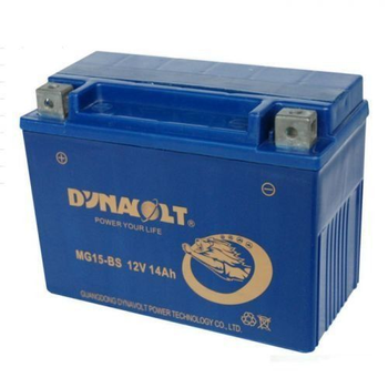 Мото аккумулятор DYNAVOLT MG15-BS 14 Аh, 215 А, 175х87х130 мм