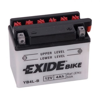 Мото аккумулятор EXIDE EB4L-B / YB4L-B 4 Аh, 60 А, (-/+), 120х70х92 мм
