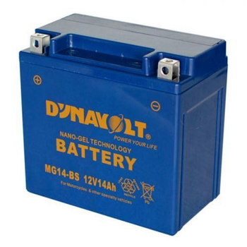 Мото аккумулятор DYNAVOLT MG14-BS 12 Аh, 130 А, (+/-), 151х87х145 мм