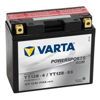 Мото акумулятор VARTA YT12B-BS (YT12B-4) Powersports 12 Аһ, 215 А, 151х70х131 мм