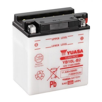 Мото аккумулятор YUASA YB10L-B2 11 Аh, 160 А, (-/+), 135х90х145 мм