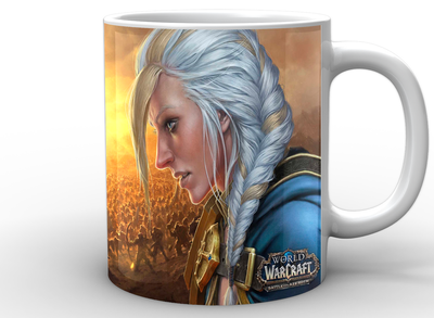 Кружка World of Warcraft Мир Военного Ремесла противостояние керамика, белого цвета 330мл.