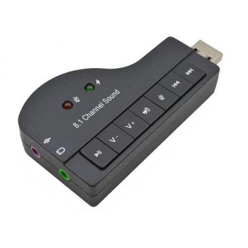 Внешняя звуковая карта Epik USB 8.1 3D HIFI Magic Voice Black