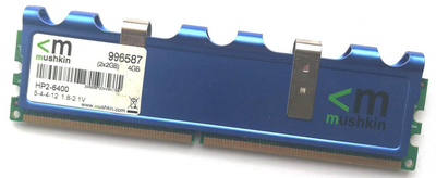 Игровая оперативная память Mushkin DDR2 2Gb 800MHz PC2 6400U CL5 (996587) Б/У