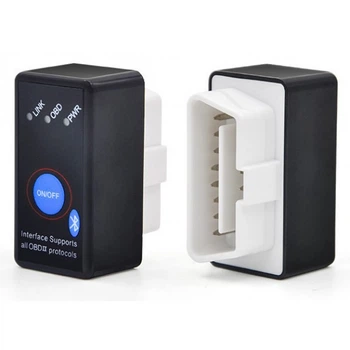 Автомобильный сканер ELM327 v1.5 Bluetooth с кнопкой, чип PIC18F25K80